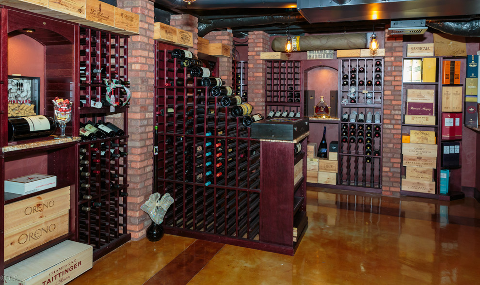 Example of a classic wine cellar design in Boston