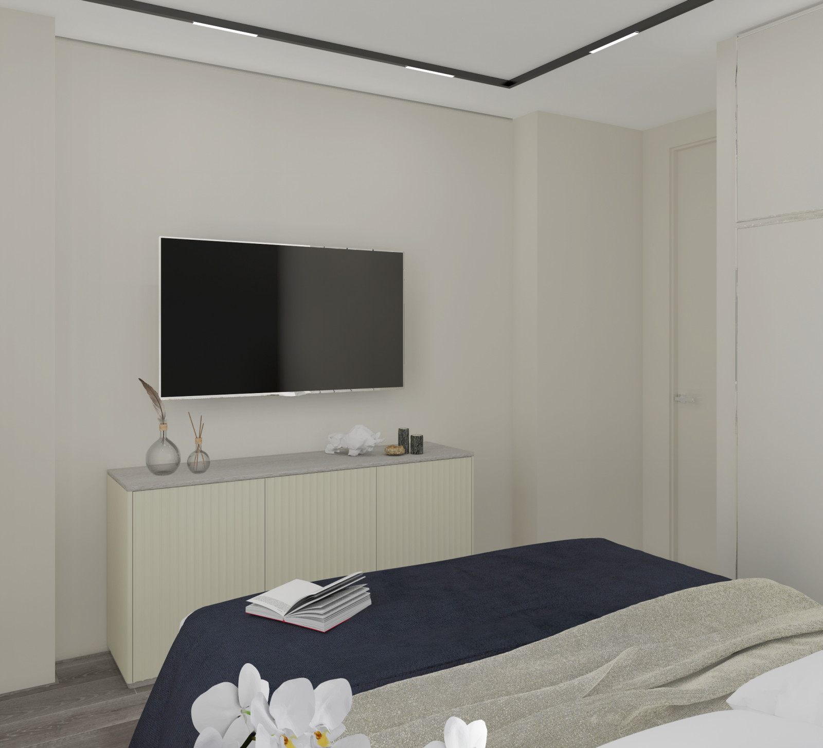 Бежевая спальня