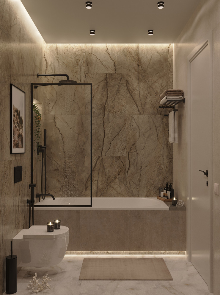 Санузел в 3-к. квартире ЖК "HeadLiner"