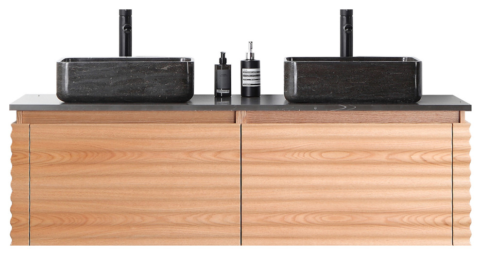 OCALA Wall Mount Modern Bathroom Vanity, 60" Transitional Bathroom