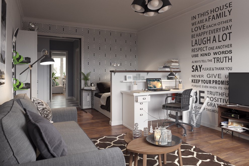 1ком кв в скандинавском стиле для молодого юноши