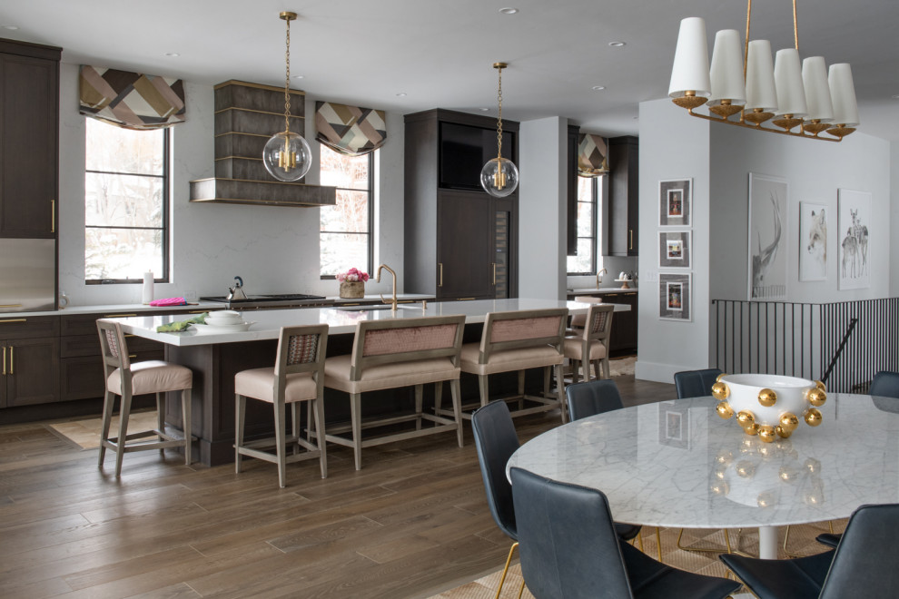 Transitional kitchen photo in Denver