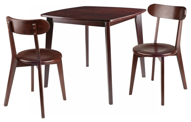 Pauline 3-Piece Set, Table With Chairs, Walnut