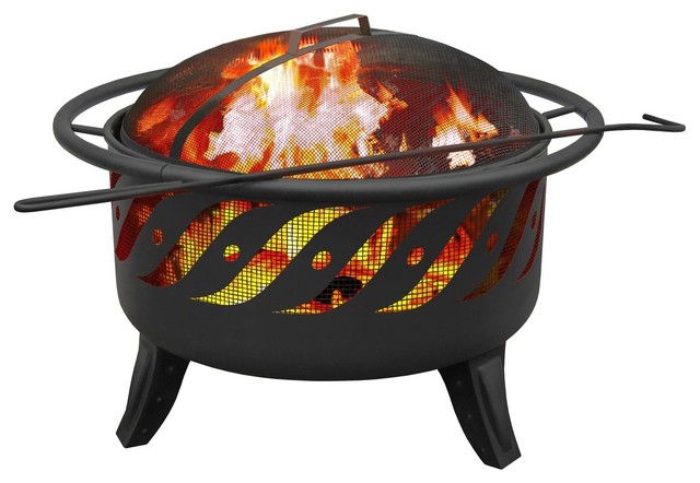 Wood Burning Fire Pit Traditional Fire Pits By Amt Home Decor