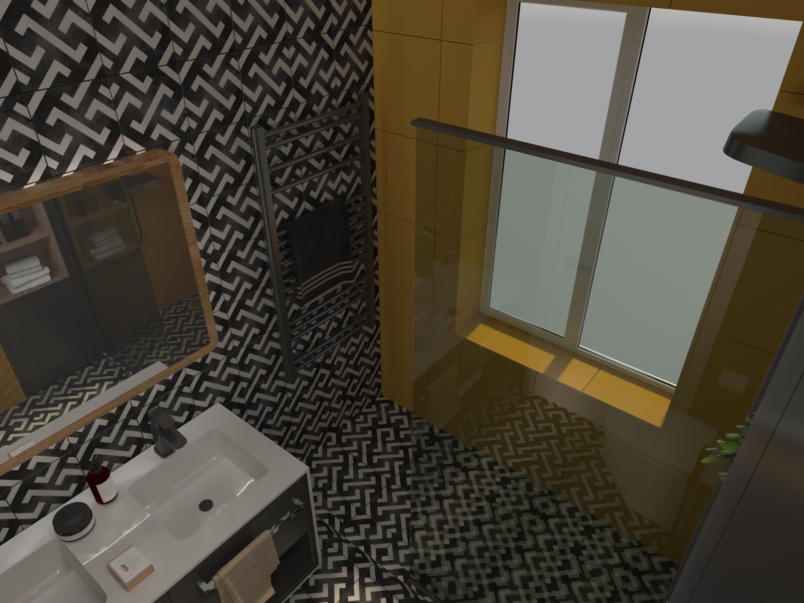 Ванная в проекте "Таунхаус для большой семьи"