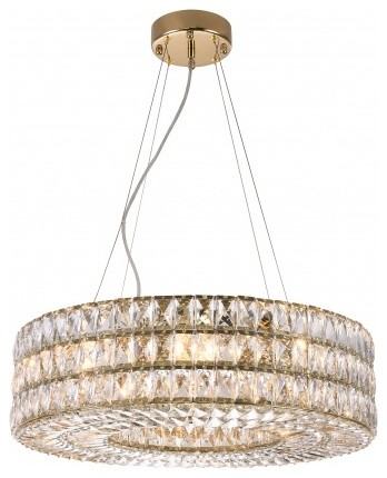 halo chandelier gold