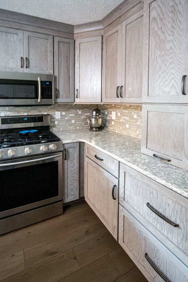 Fresh Take on Oak Kitchen Medallion Gray Peppercorn Stain