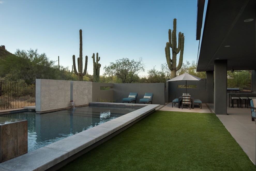 Contemporary pool in Phoenix.
