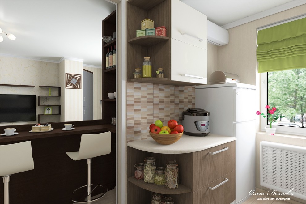 Кухня объединенная с гостиной