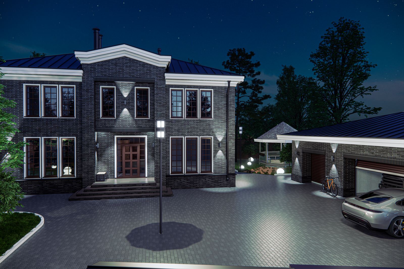 Жилой дом с гаражным комплексом