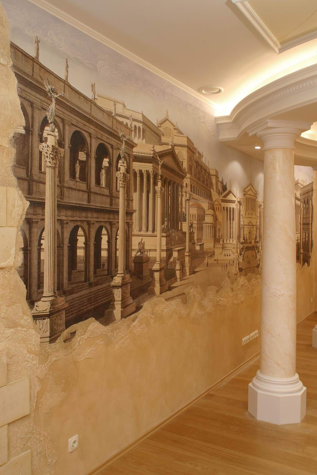 Декоративная штукатурка в интерьере