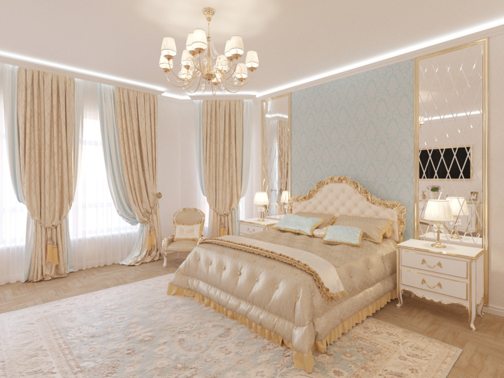 Спальня и прихожая в коттедже