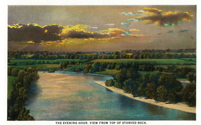 Starved Rock Summit View Of Sunset Over The Park Print