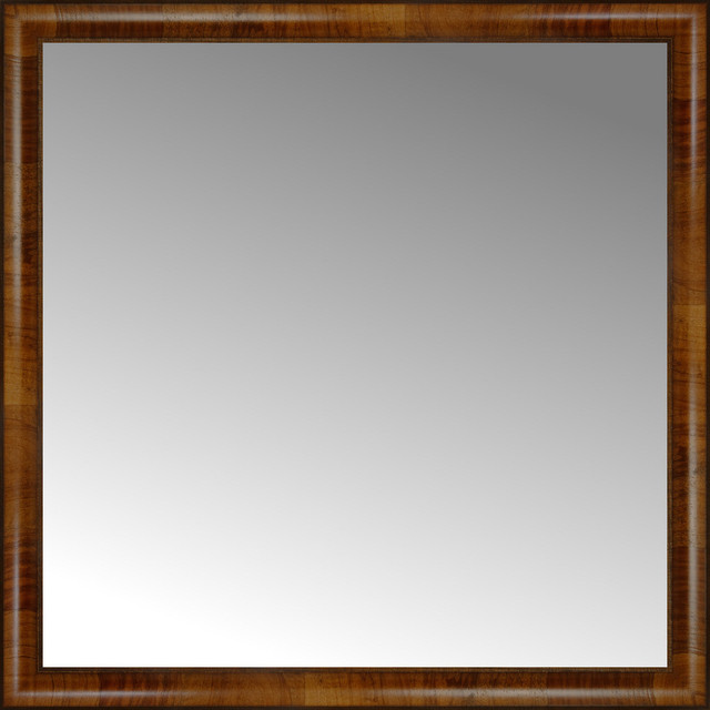 37 X37 Custom Framed Mirror Traditional Wall Mirrors By 37 X37 Custom Framed Mirror Light Brown