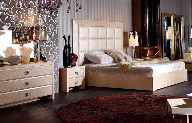 Armani Xavira Glam Champagne Bedroom Set 5900 35 Modern