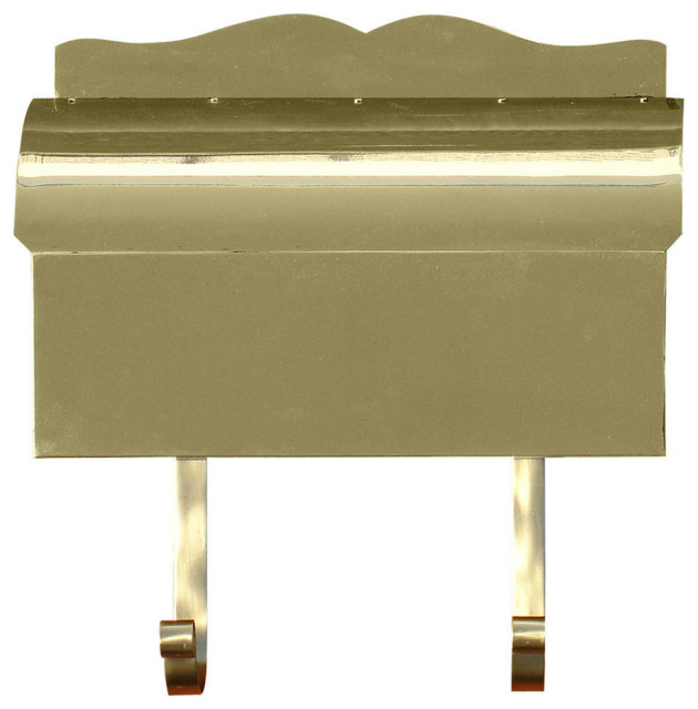 Provincial Collection Brass Mailboxes, Roll Top, Smooth Polished Brass
