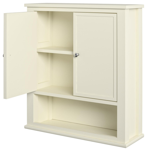 Primrose Wall Cabinet Soft White Transitional Bathroom