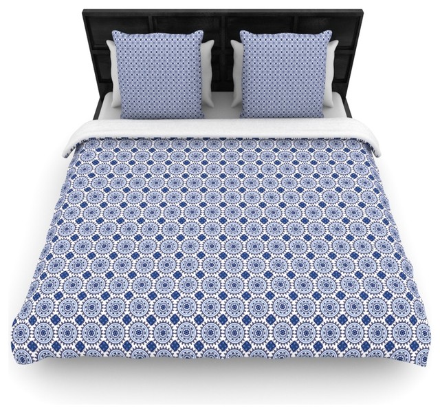 Carolyn Greifeld Bohemian Blues Ii Blue Geometric Duvet Cover Carolyn Greifeld Bohemian Blues Ii Blue Geometric Duvet Cover