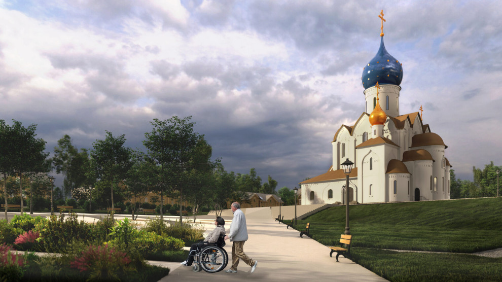 Храм Успения Пресвятой Богородицы и объекты внешней инфраструктуры Мужского мона