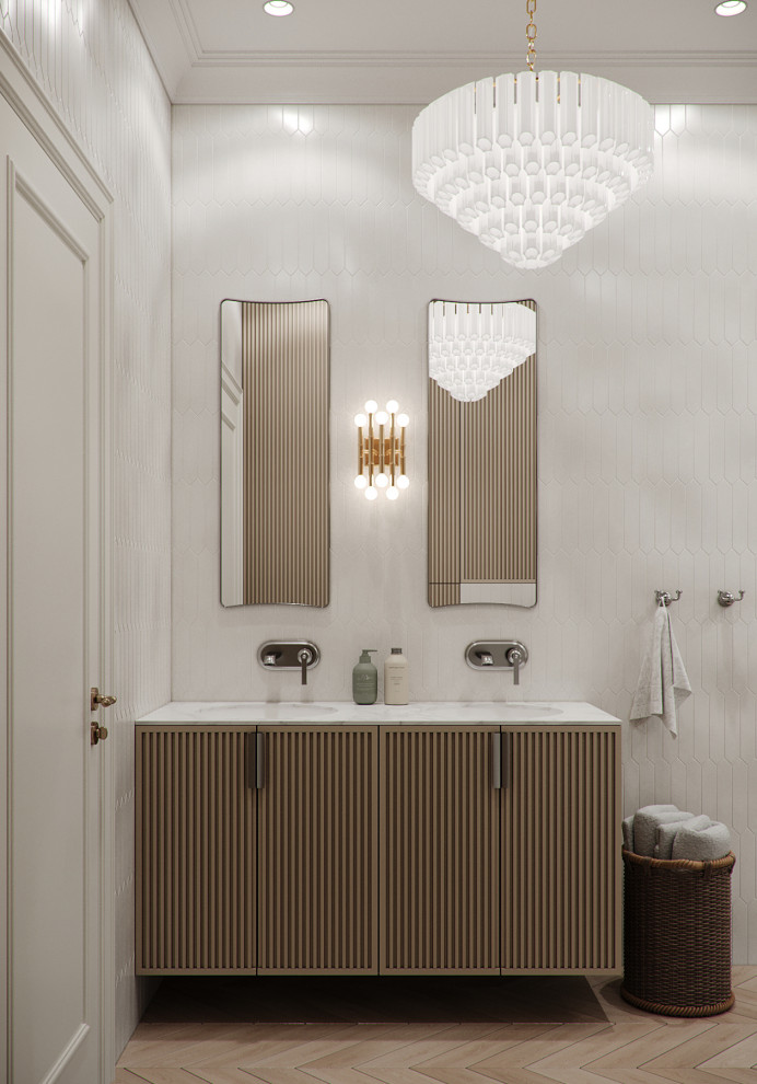 Светлая квартира с французским камином