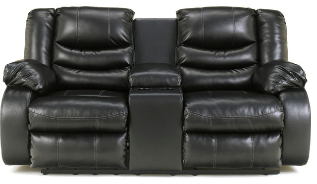 Ashley Furniture Linebacker Double Reclining Loveseat With Console Ashley Furniture Linebacker Double Reclining Loveseat With Console Black Contemporary Loveseats By Gwg Outlet