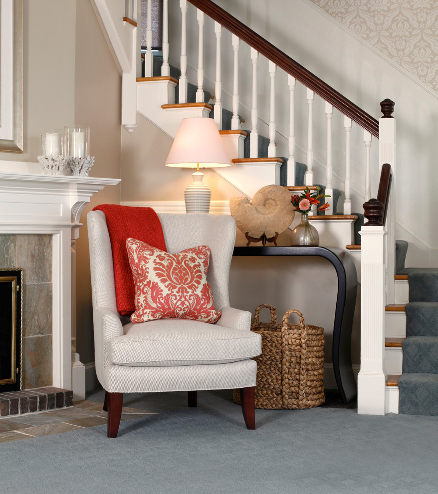 Inspiration for a transitional entryway remodel in Boston