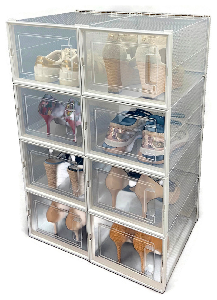 OnDisplay Clik Stackable Interlocking Shoe Box System Contemporary