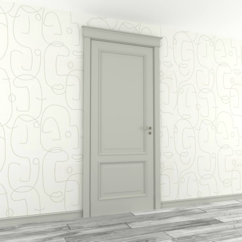 Прихожая с акцентной стеной в стиле скетч