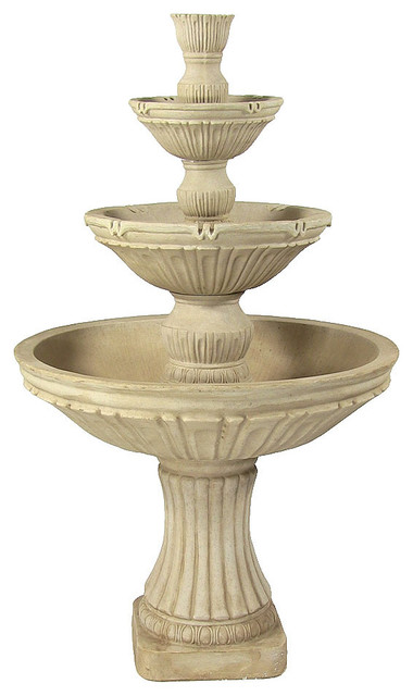 Sunnydaze Clic 3 Tier 55 Designer Outdoor Water Fountain Light Brown Sunnydaze Clic 3 Tier 55 Designer Outdoor Water Fountain Light Brown
