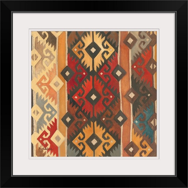 Southwest Pattern Ii Black Framed Art Print 24 X24 X1 Southwest Pattern Ii Black Framed Art Print 24 X24 X1