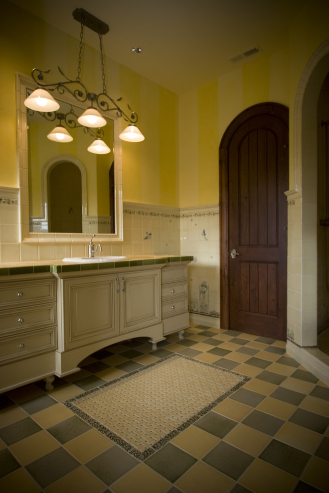 This is an example of a mediterranean bathroom in Portland.