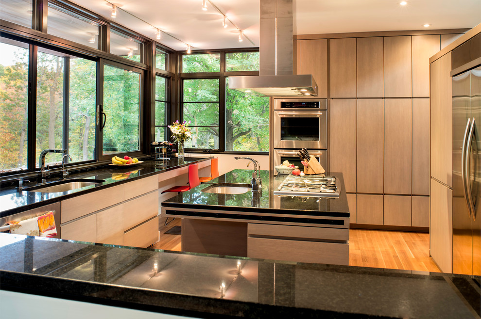Photo of a large modern kitchen in Other.