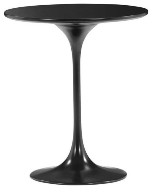 Brika Home Modern Painted Wood Side Table in Black Midcentury Side Tables And End Tables