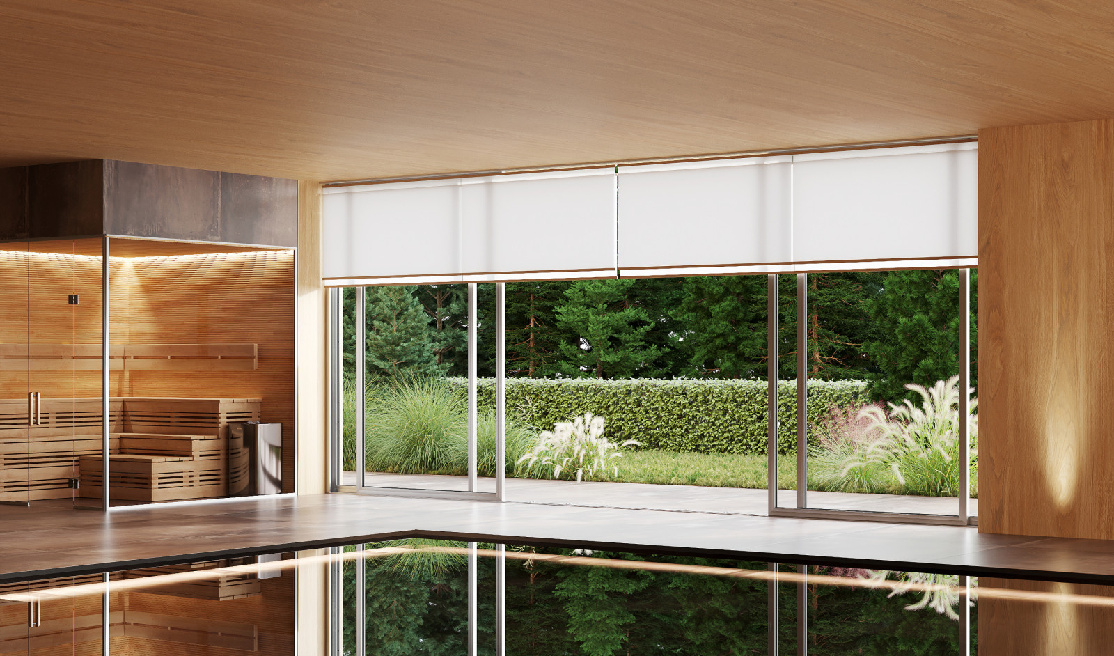 Бассейн в загородном доме