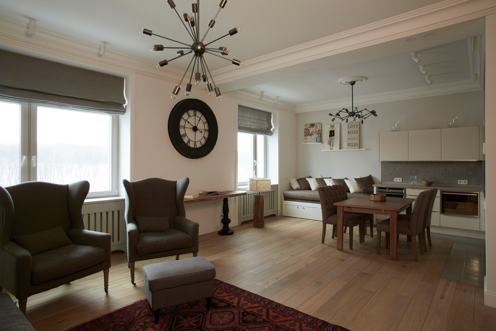 Воздушная квартира в скандинавском стиле напротив Нескучного сада