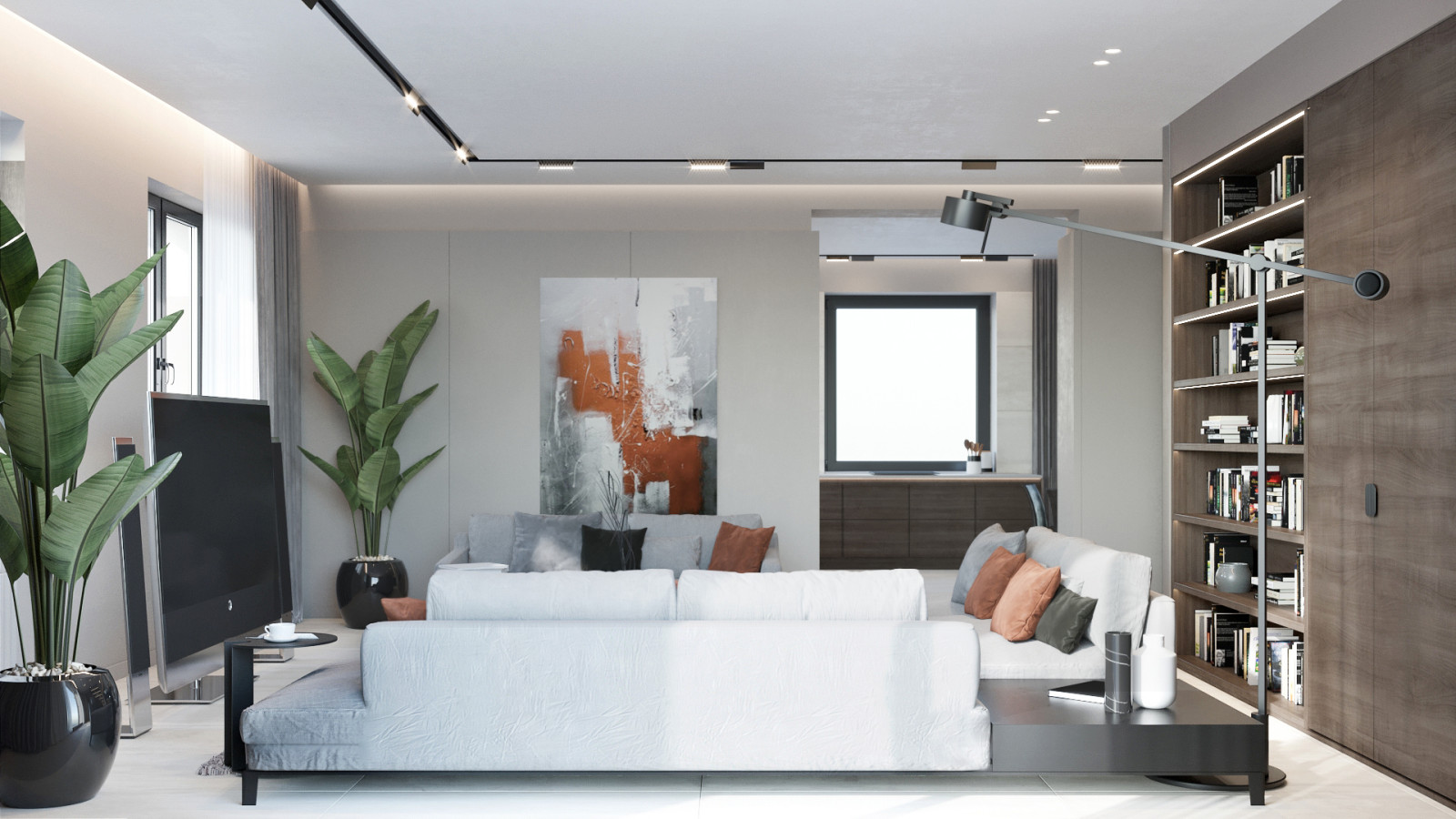 Дом в бежевых тонах