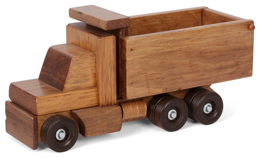 Wooden Dump Truck Toy Contemporary Kids Toys And Games by AmishToyBox Houzz