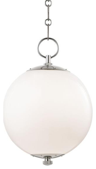 Hudson Valley Lighting MDS700-PN Sphere No.1, 1 Light Pendant, Chrome