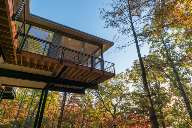 Black Mountain Residence rustico-fachada