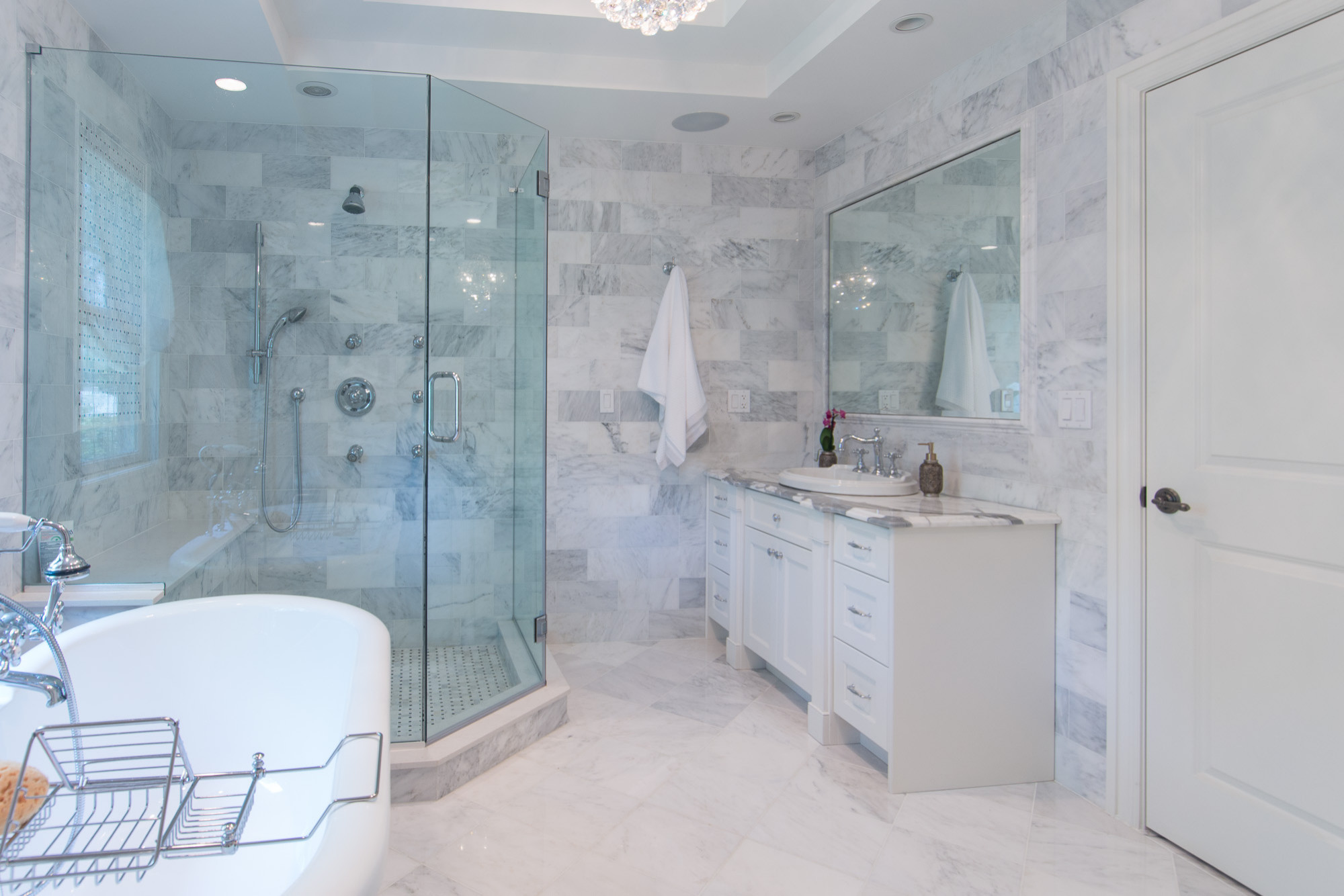 Inspiration for a transitional bathroom remodel in New York