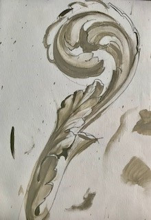 Grisaille Motif historique style louis XVI / César Daly Arch