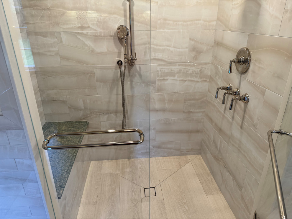 Luxury Primary Bath with Fireplace