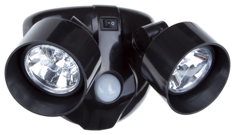 Everyday Home Dual Head Motion Activated 10 LED Security Lights, Black