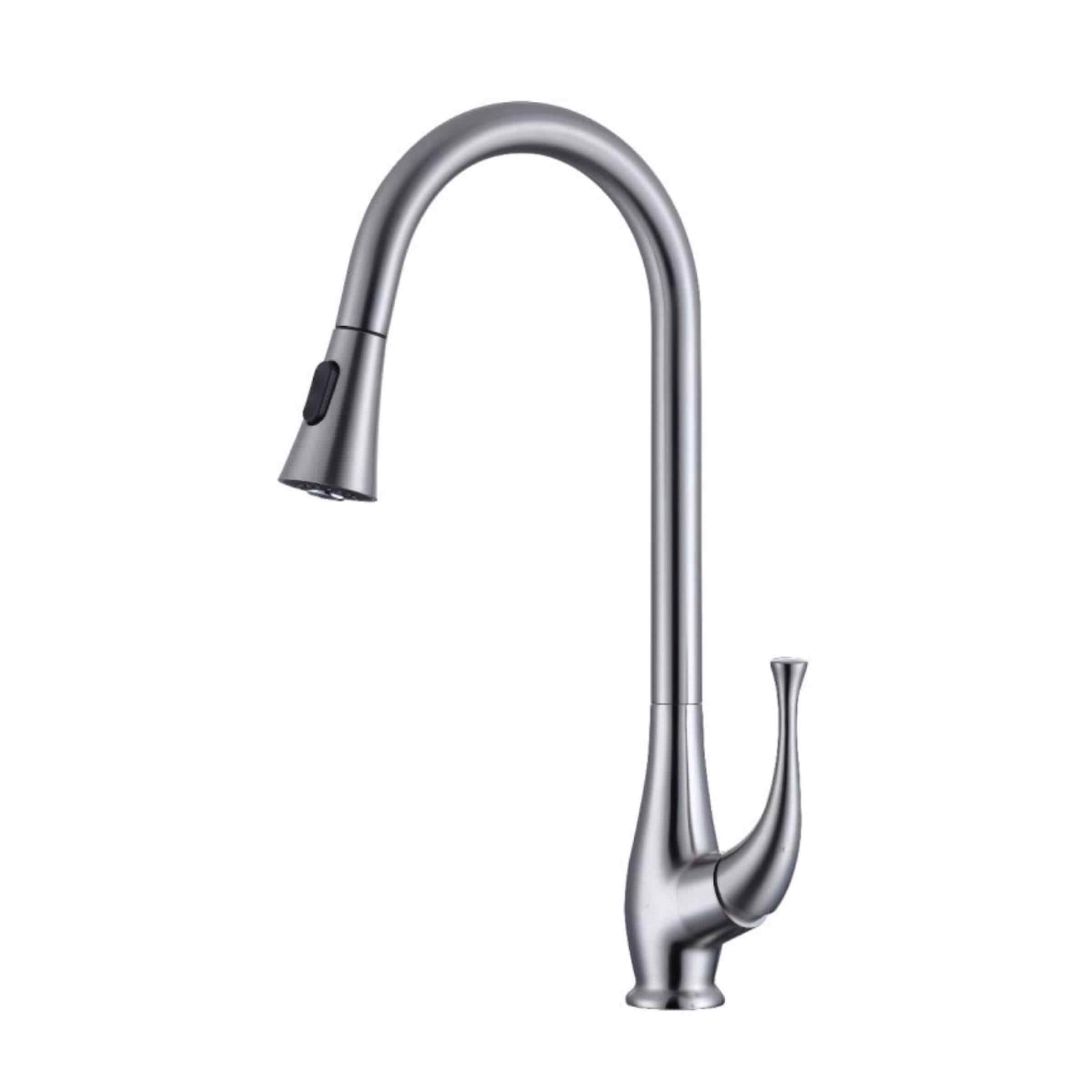 Pull Down Kitchen Faucet 10 13/16" x 19 1/4" In Brushed Nickel. (RA-8100BN)