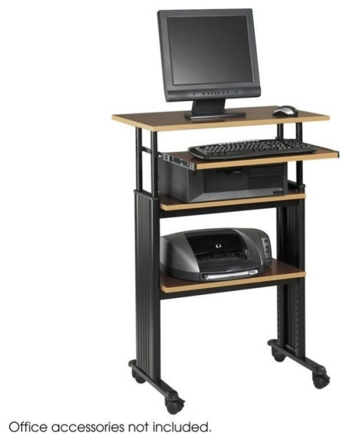 Safco Home Office Muv Stand-up Adjustable Height Desk Cherry