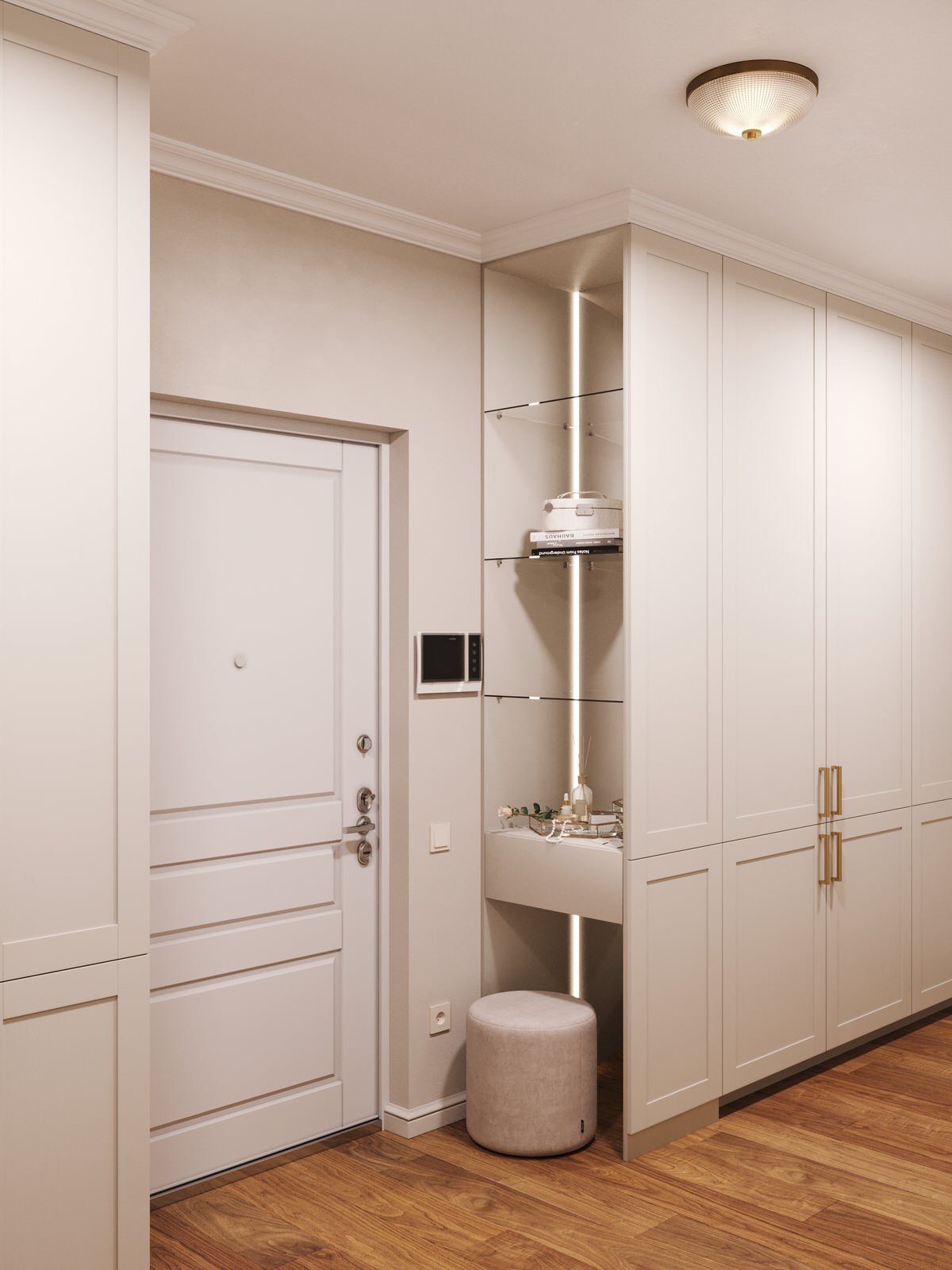 Квартира для семьи из трех человек и большой собаки.