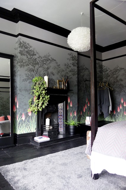 Upper Brook St Guest Bedroom eclectic-bedroom