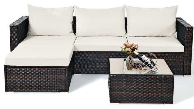 costway 5 pcs patio furniture set