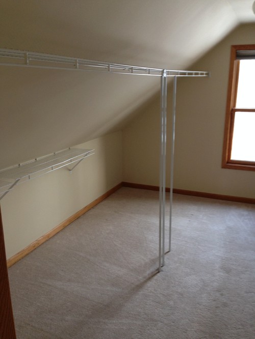 Help with an odd shaped walk-in closet