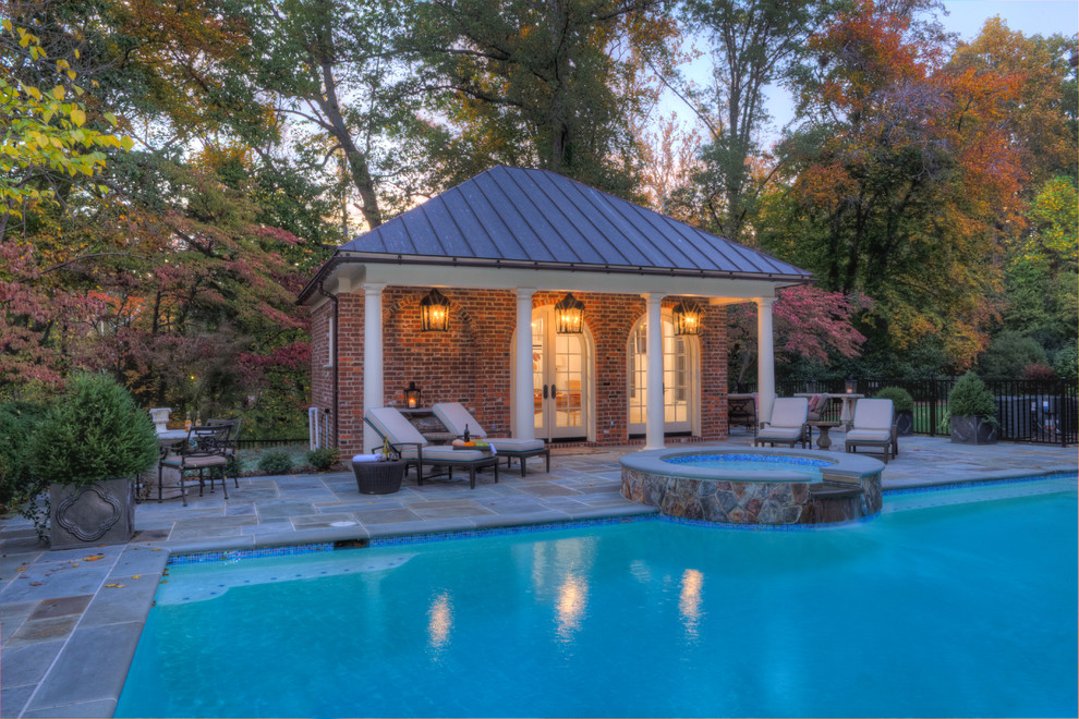 This is an example of a traditional pool in Richmond.
